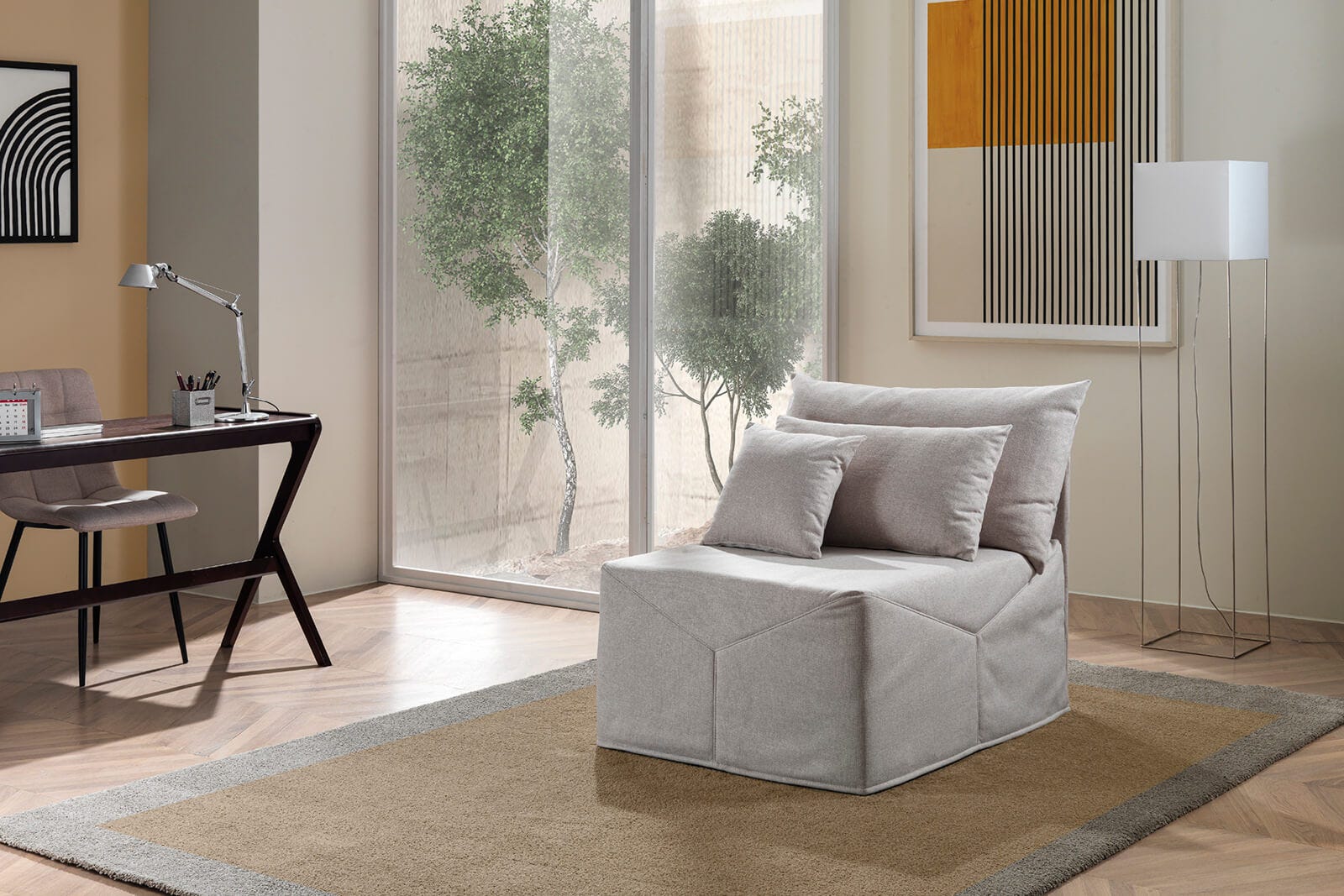 Image of Big Pouf Y Con Testata"055