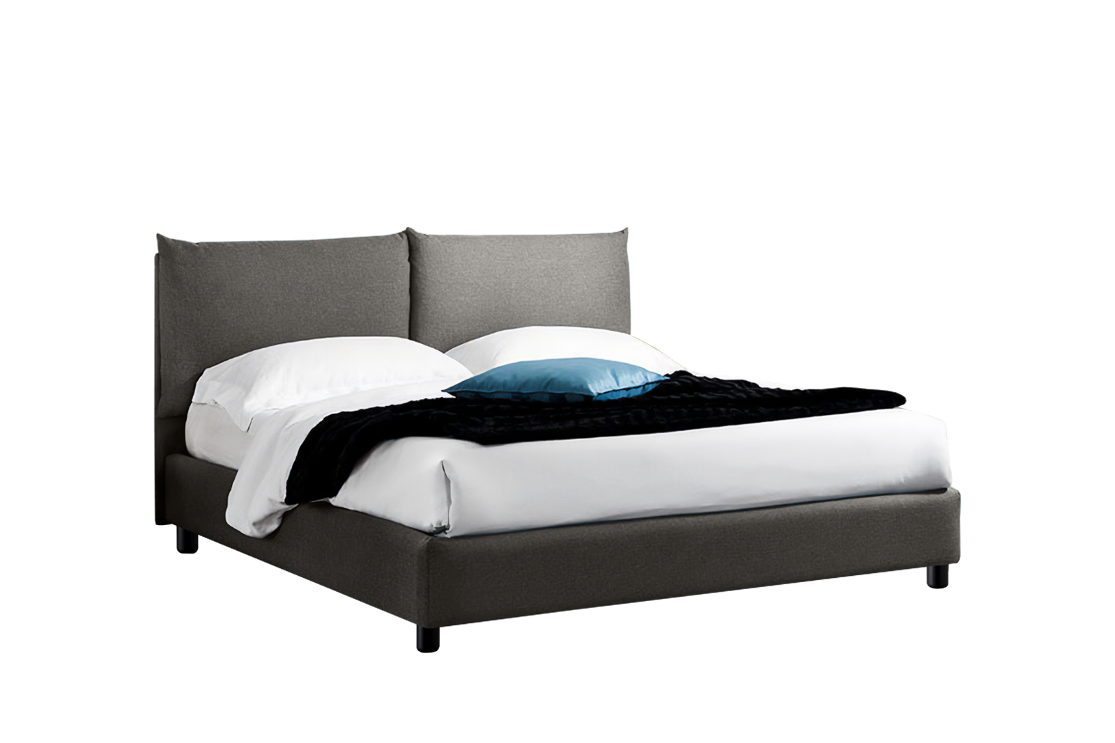 Image of Letto Be Double H20 Tessuto Sirma 18 Grigio 160x200 Outlet"055